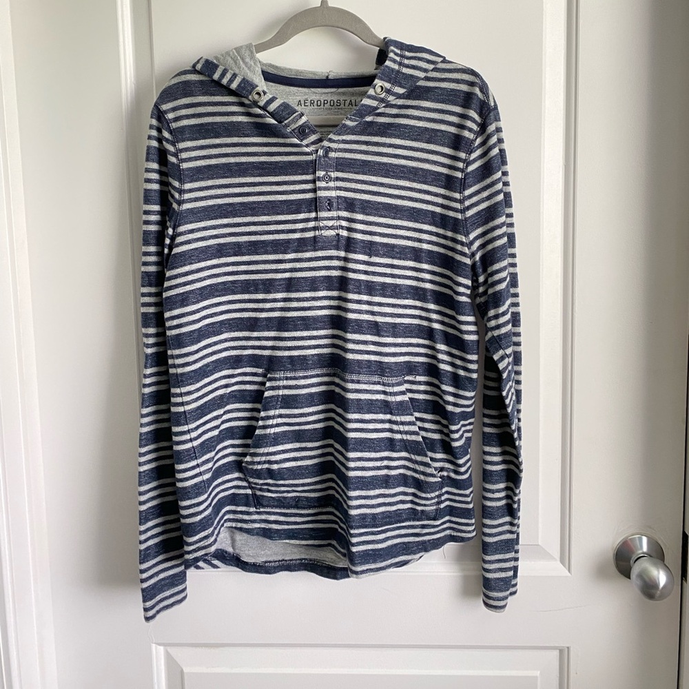 Men’s Blue Striped Sweatshirt
